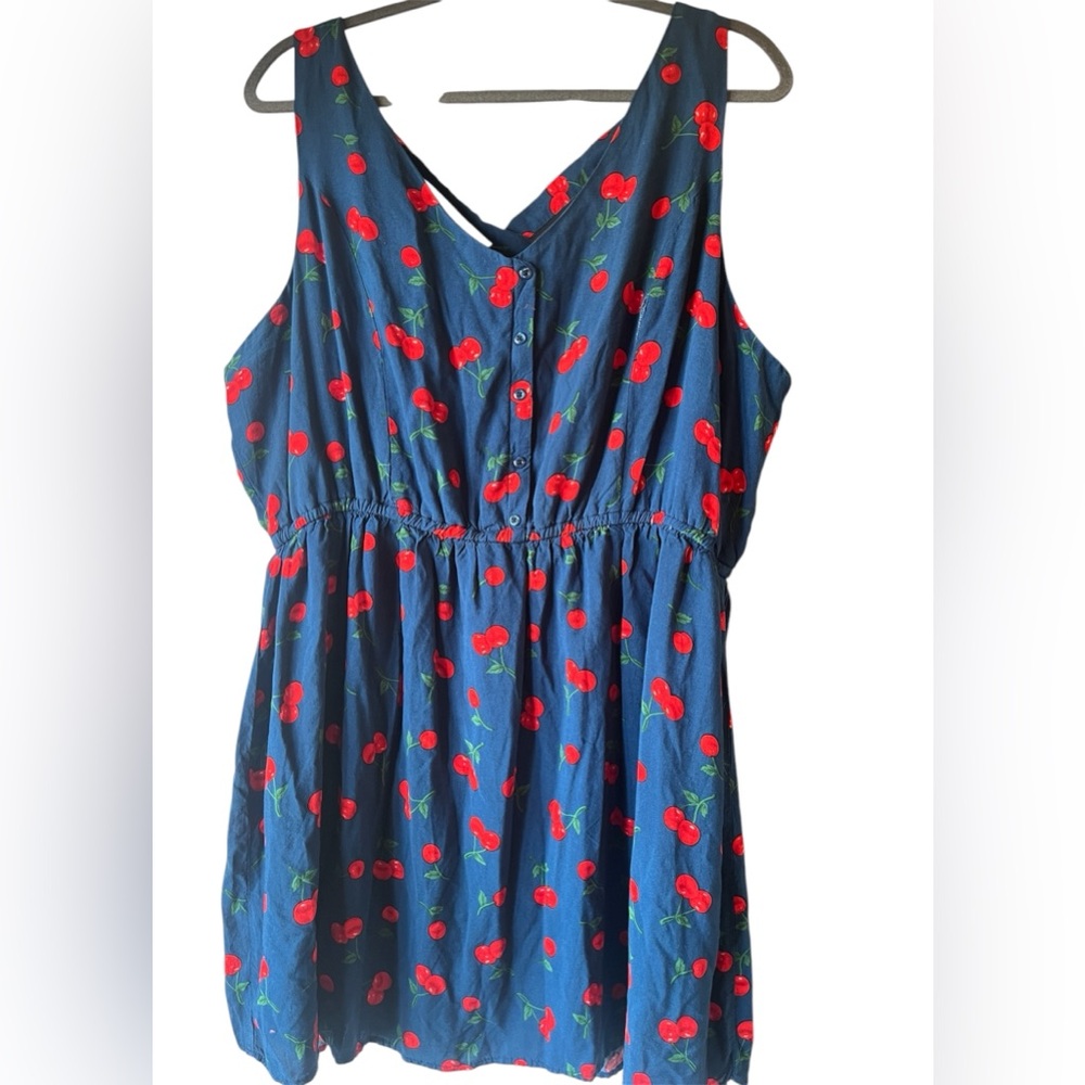 Cherry Print Sleeveless Dress